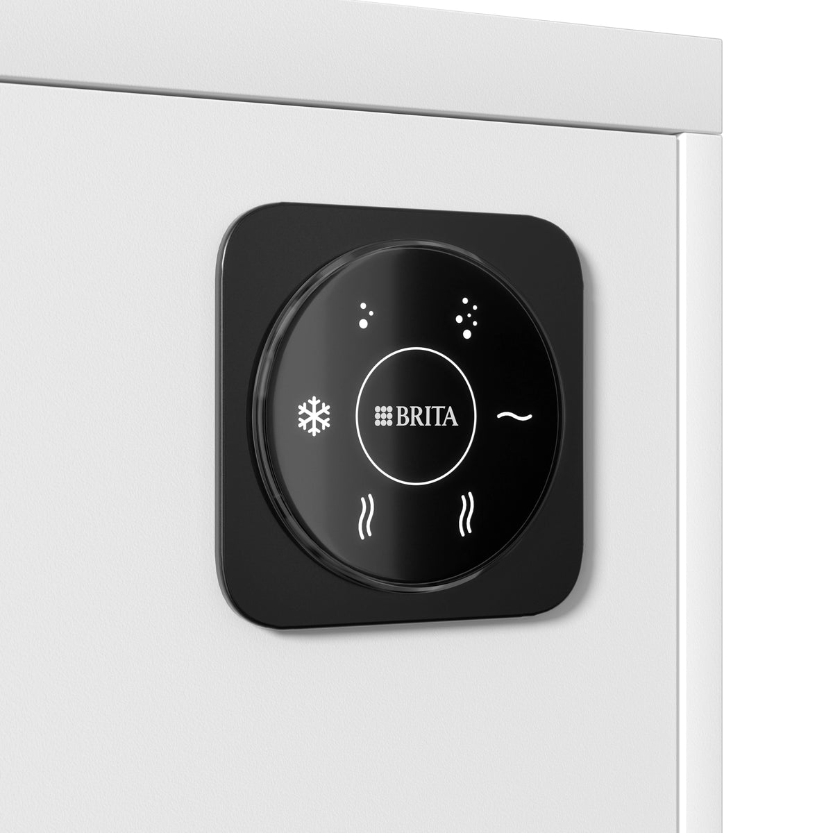 Close-up van het BRITA Easy Access-paneel, uitvoering met vlakke voorkant.